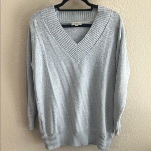 LOFT Light Blue V-Neck Sweater